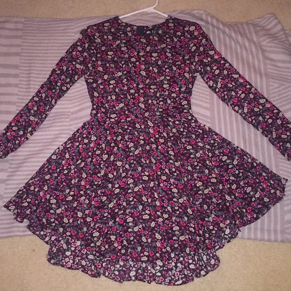 long sleeve floral dress